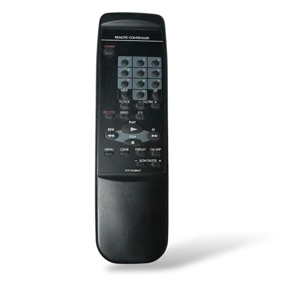 ORIGINAL Daewoo EMERSON VCR Remote Controller 97P1R2BR07 With Back Cover Tested - Picture 2 of 11